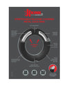 Merci Hybrid Silicone Covered Metal Cock Ring - 35 mm Black