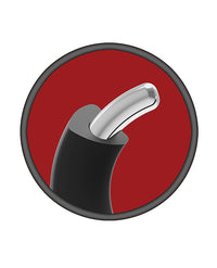 Merci Hybrid Silicone Covered Metal Cock Ring - 35 mm Black