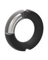 Merci Hybrid Silicone Covered Metal Cock Ring - 35 mm Black