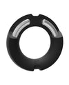 Merci Hybrid Silicone Covered Metal Cock Ring - 35 mm Black