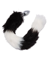 Running Wild Black &amp; White Tail Metallic Anal Probe