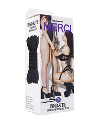 Merci Bind &amp; Tie Hemp Bondage Rope - 30 ft - Black