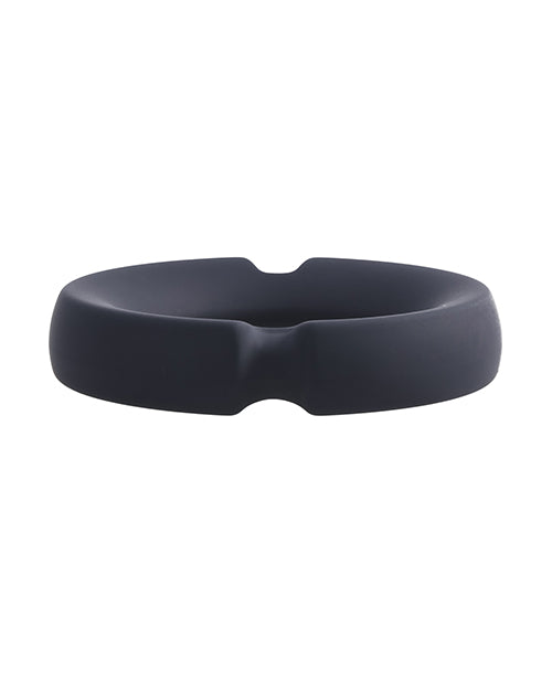 Merci Hybrid Silicone Covered Metal Cock Ring - 45 mm Black