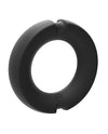 Merci Hybrid Silicone Covered Metal Cock Ring - 45 mm Black