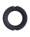 Merci Hybrid Silicone Covered Metal Cock Ring - 45 mm Black