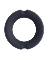 Merci Hybrid Silicone Covered Metal Cock Ring - 45 mm Black