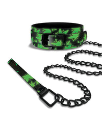Stoner Vibes Glow in the Dark Collar &amp; Leash
