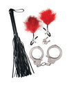 Bondage by Nasstoys Whip &amp; Cuff Set - Red