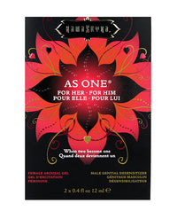 Kama Sutra As One Intensify Plus Warming &amp; Prolonging Gel Couples Kit - .4 oz