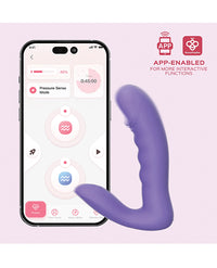 RORA App-Controlled Rotating G-Spot Vibrator &amp; Clitoral Stimulator - Purple
