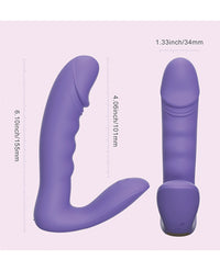 RORA App-Controlled Rotating G-Spot Vibrator &amp; Clitoral Stimulator - Purple