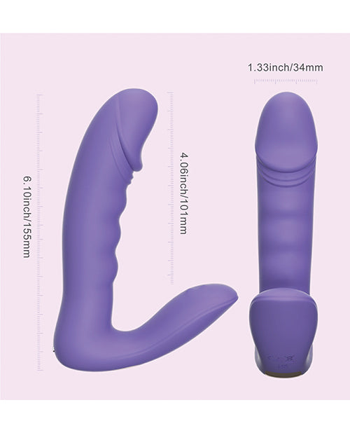 RORA App-Controlled Rotating G-Spot Vibrator &amp; Clitoral Stimulator - Purple