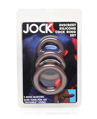 Curve Toys Jock Silicone Cock Ring Set of 3 - Dark