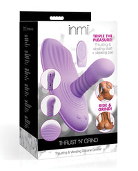Inmi Thrust "N" Grind Thrusting & Vibrating Silicone Grinder - Purple