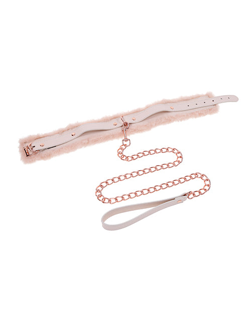 Sex &amp; Mischief Peaches &#039;n CreaMe Fur Collar &amp; Leash
