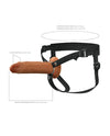 Fantasy X-Tensions Elite 8&quot; Silicone Hollow Strap-on w/Harness - Brown
