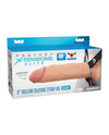 Fantasy X-Tensions Elite 8&quot; Silicone Hollow Strap-on w/Harness - Light