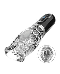 The Male Rose 3 Thrusting, Rotating &amp; Vibrating Oral Sex Masturbator - Black