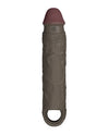 Shaft Flexskin Liquid Silicone 7.8&quot; Vibrating Sheath - Mahogany