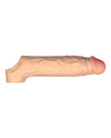 Shaft Flexskin Liquid Silicone 7.8&quot; Vibrating Sheath - Pine