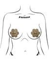 Pastease Pierced Flower Breast Petal w/Barbell Piercing - Nude O/S