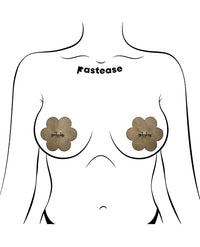 Pastease Pierced Flower Breast Petal w/Barbell Piercing - Nude O/S