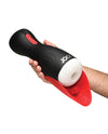 Curve Toys Jock Sucking &amp; Vibrating Masturbator - Black/Red