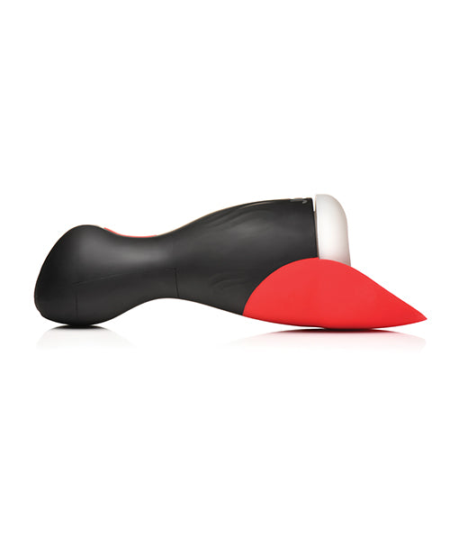 Curve Toys Jock Sucking &amp; Vibrating Masturbator - Black/Red