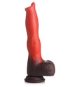 Creature Cocks Ramming Hound Thrusting &amp; Vibrating Silicone Dildo w/Remote Control - Red/Brown