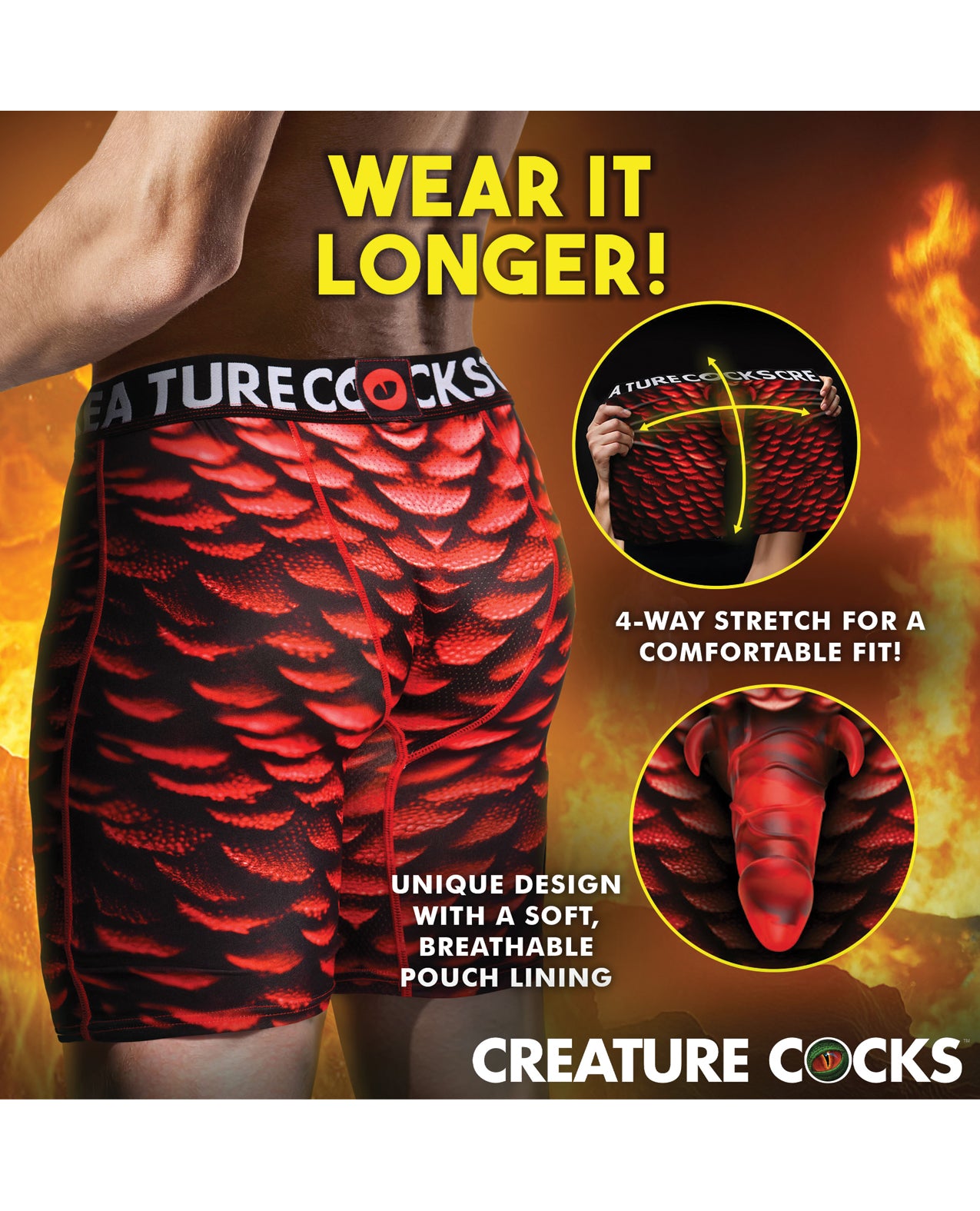 Creature Cocks - Creature Wear Horny Devil Demon Boxer Shorts - MD
