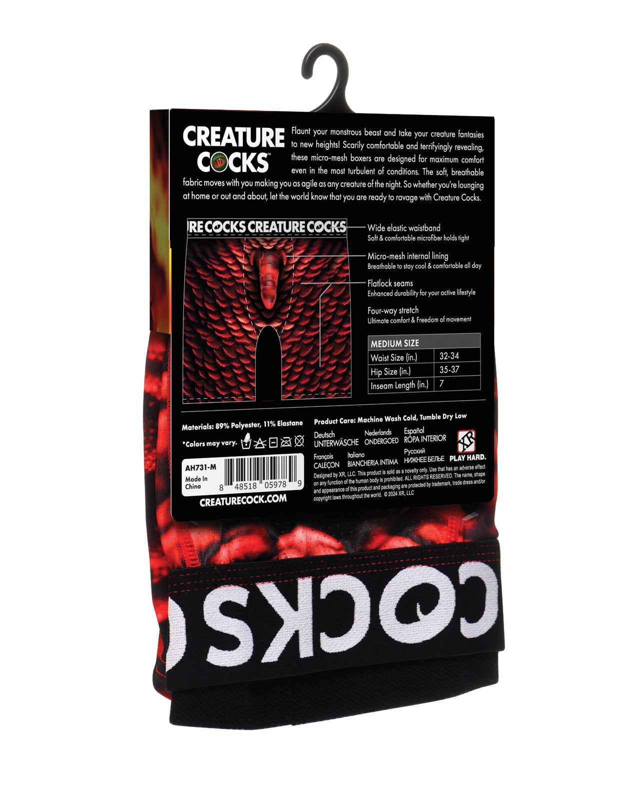 Creature Cocks - Creature Wear Horny Devil Demon Boxer Shorts - MD