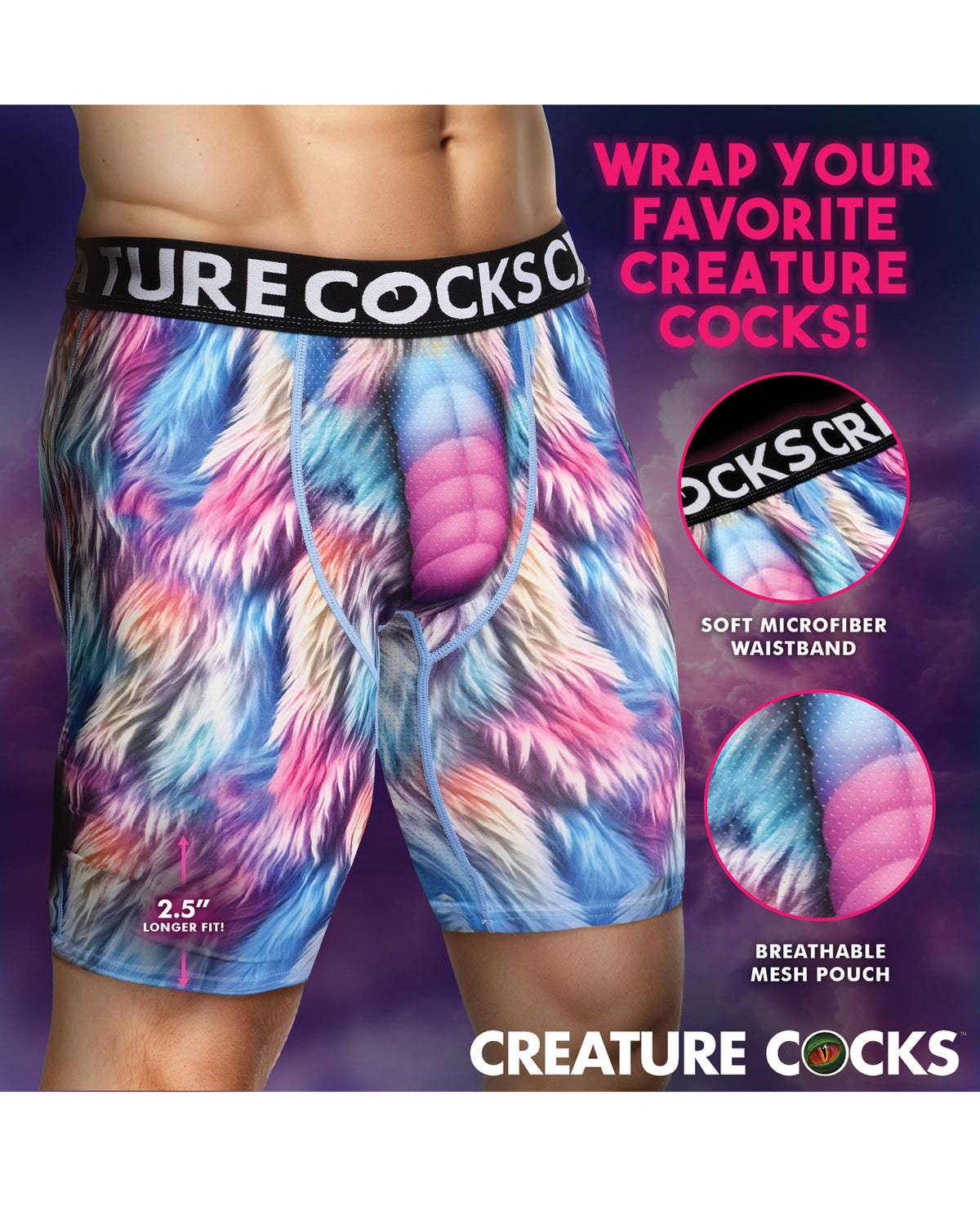 Creature Cocks - Creature Wear Mystique Unicorn Boxer Shorts - XL
