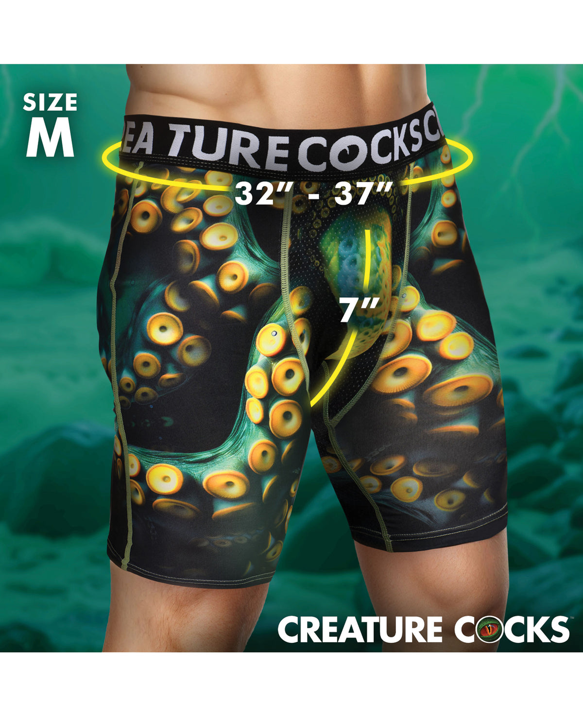 Creature Cocks - Creature Wear Monstropus Tentacled Monster Boxer Shorts - MD