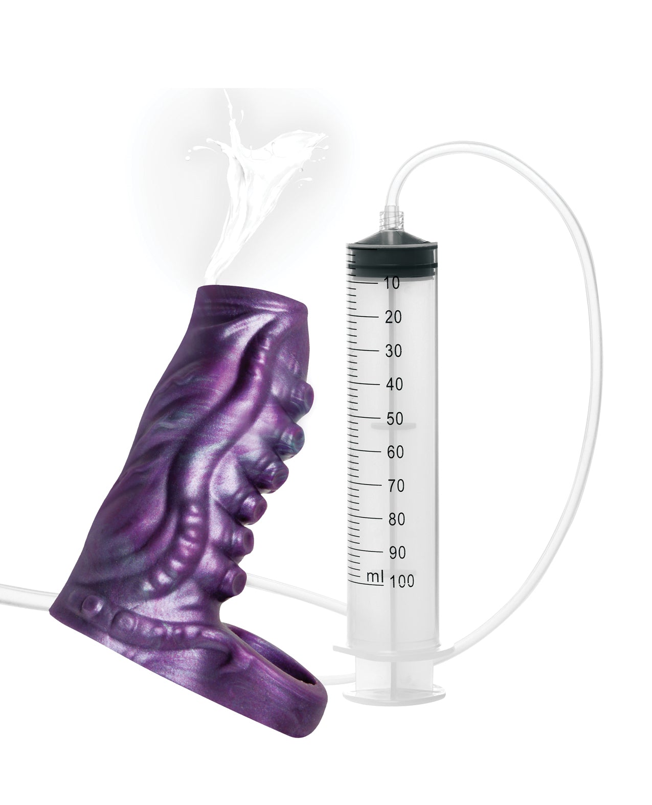 Creature Cocks Tentacle Squirting Silicone Penis Enhancer - Purple