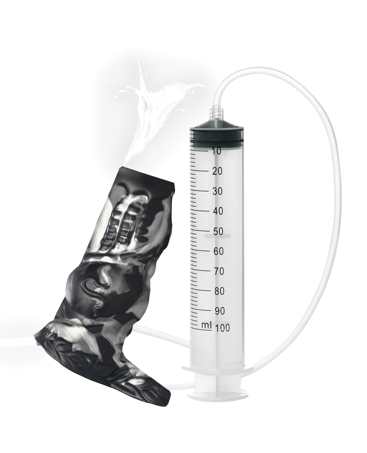 Creature Cocks Night Prowler Squirting Silicone Penis Enhancer - Silver