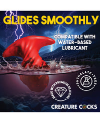 Creature Cocks Dragonspawn Silicone Butt Plug Medium - Black/Red