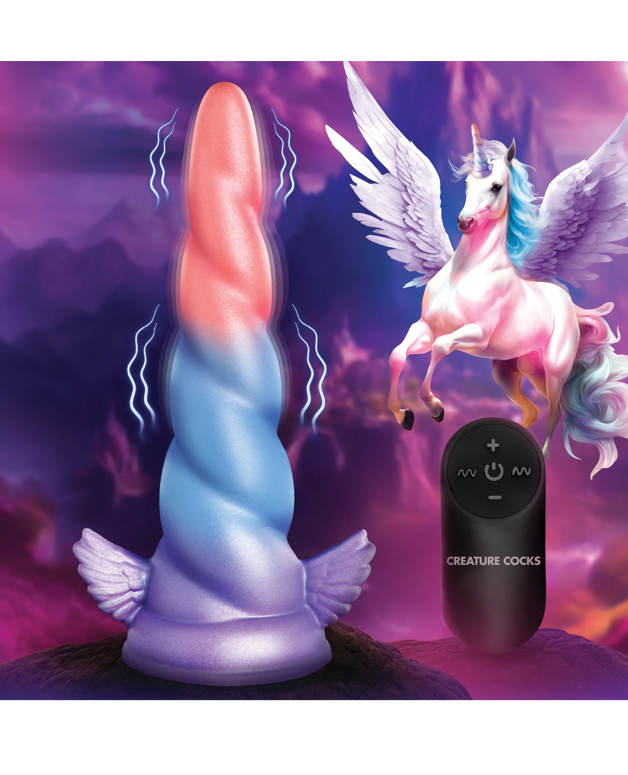 Creature Cocks - Deluxe Dream Rider Vibrating Unicorn Silicone Dildo
