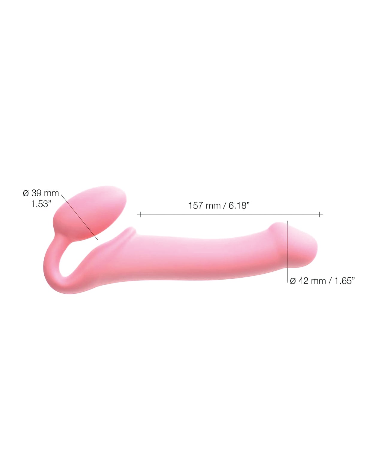 Strap-on-Me Semi-Realistic Bendable Strap-on - Pink