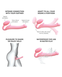 Strap-on-Me Semi-Realistic Bendable Strap-on - Pink SM