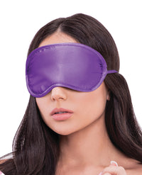 Lux Fetish Collar Cuffs & Leash Set - Removable Purple