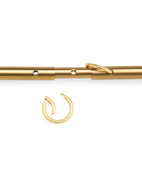 Lux Fetish Solid Gold Expandable Spreader Bar Set w/Detachable Leatherette Cuffs
