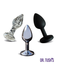 Dr. Tush's First Step Collection Anal Plug Set - Glass, Metal, Silicone