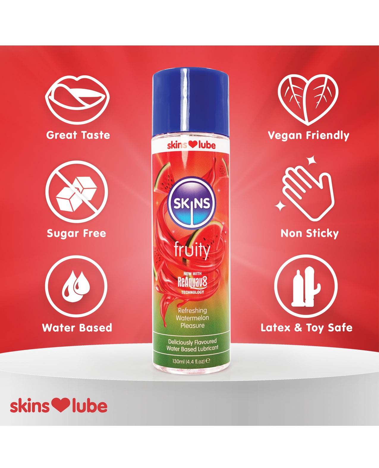 Skins Water Based Lubricant - 4.4 oz Watermelon