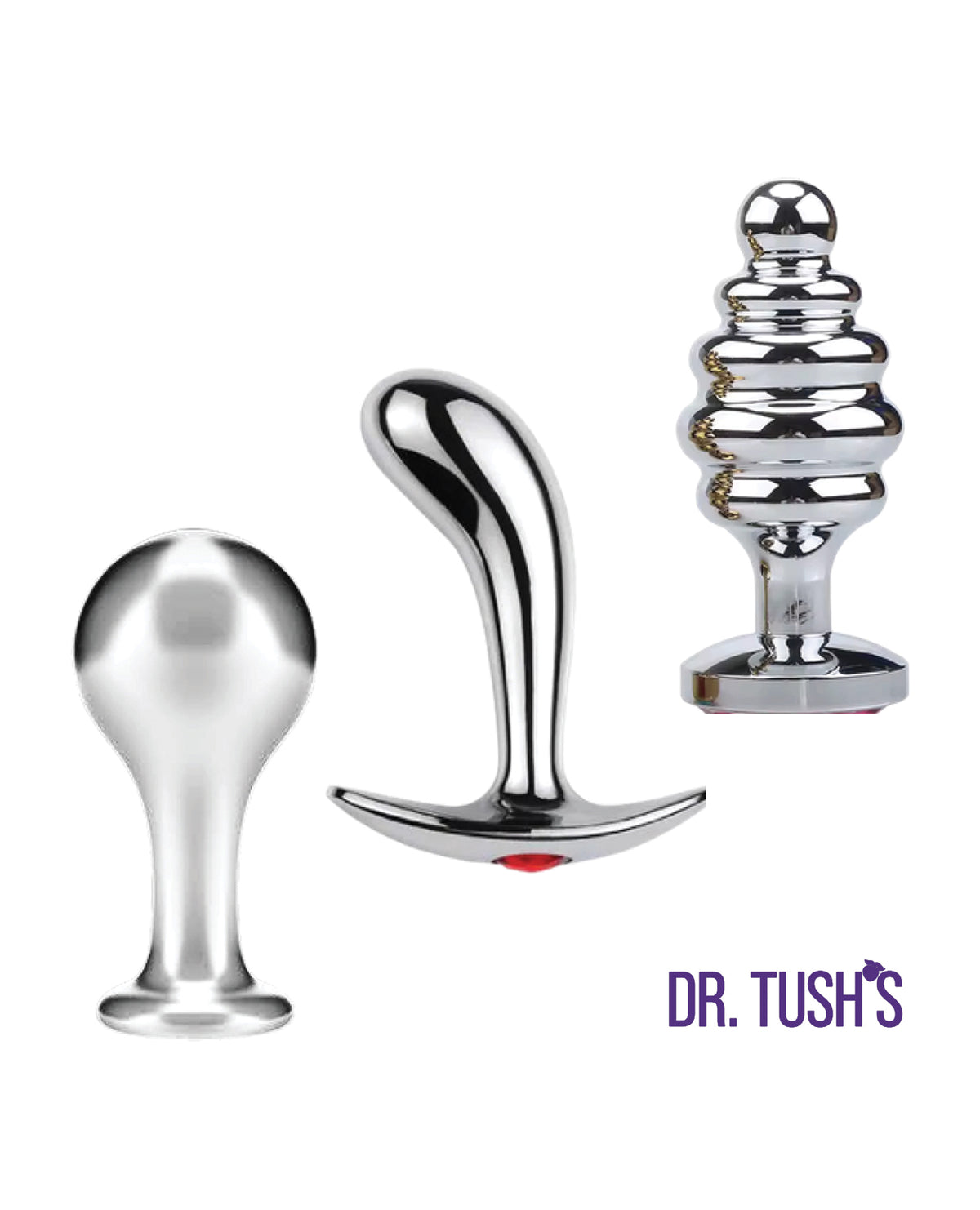 Dr. Tush's Tools of Temptation Small Anal Plug Set - Metal