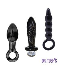 Dr. Tushs Dark Curiosity Collection Anal Plug Set - Glass