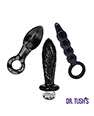 Dr. Tushs Dark Curiosity Collection Anal Plug Set - Glass