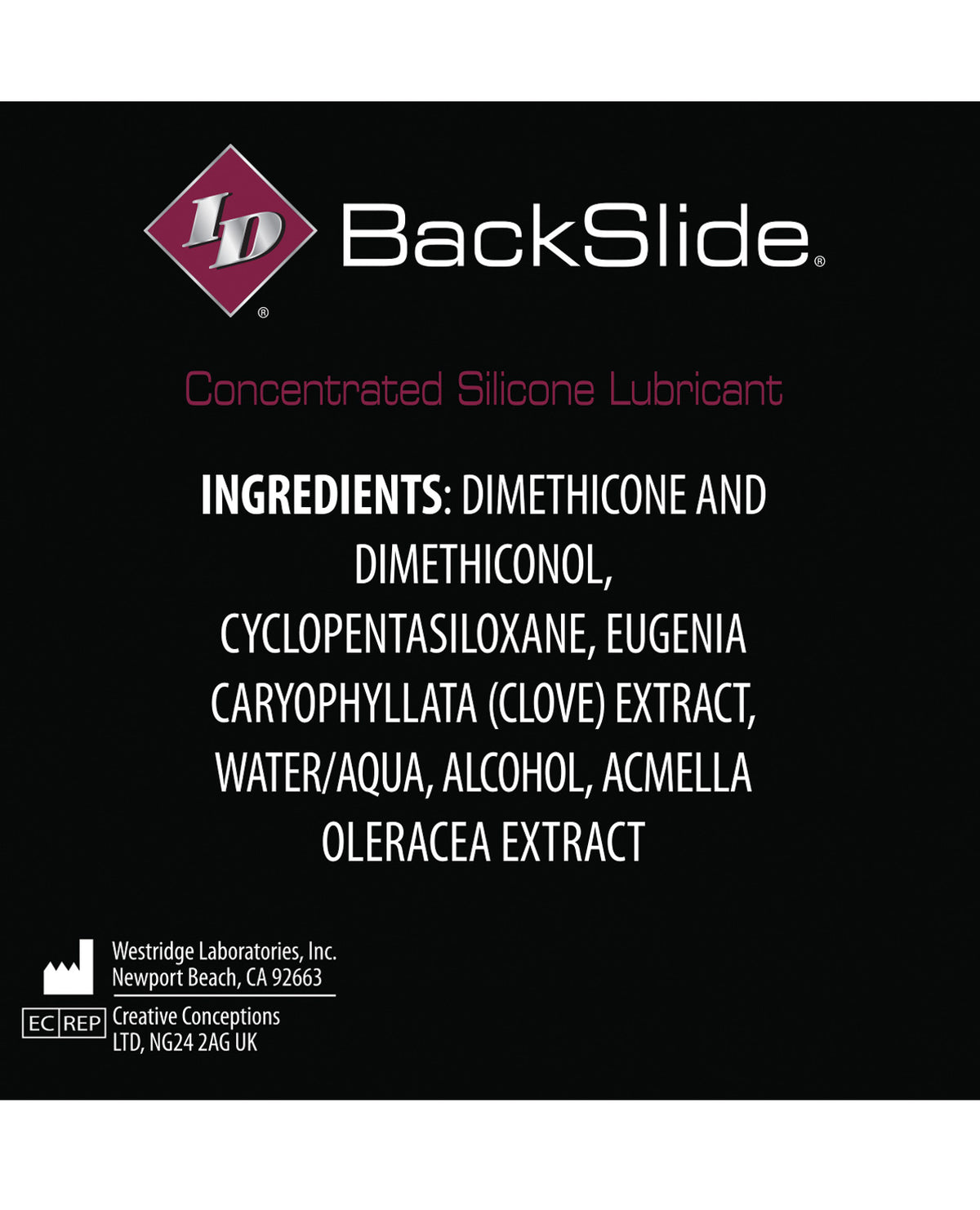 ID Backslide Anal Lubricant - 4.4 oz
