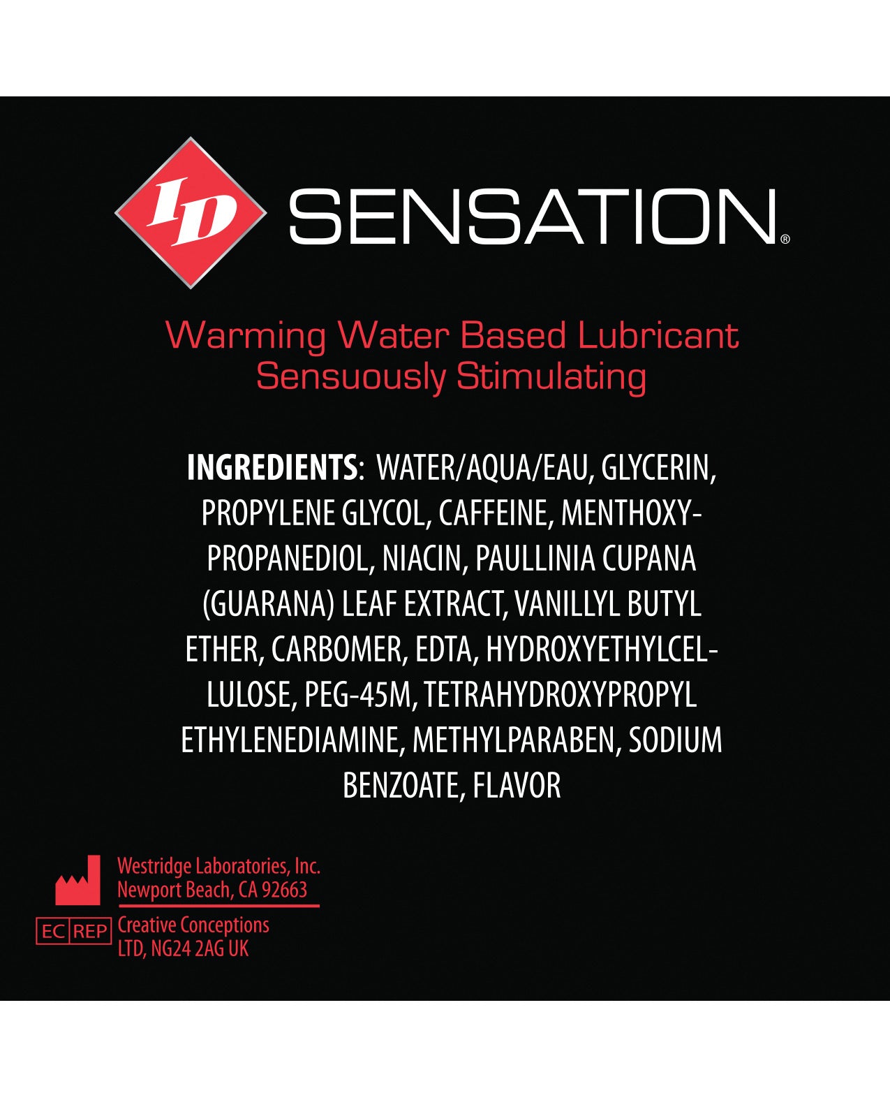 ID Sensation Waterbased Warming Lubricant - 4.4 oz Flip Cap Bottle
