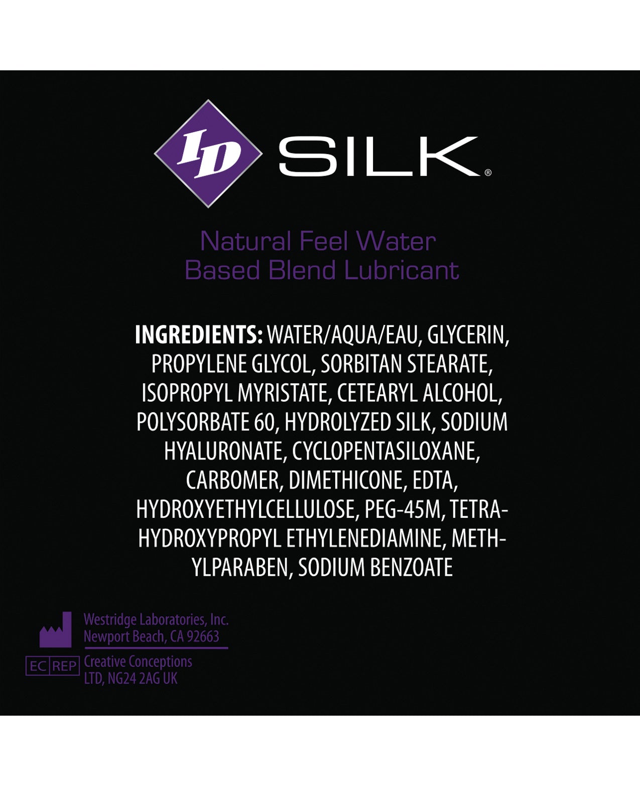 ID Silk Natural Feel Lubricant - 4.4 oz Flip Cap Bottle