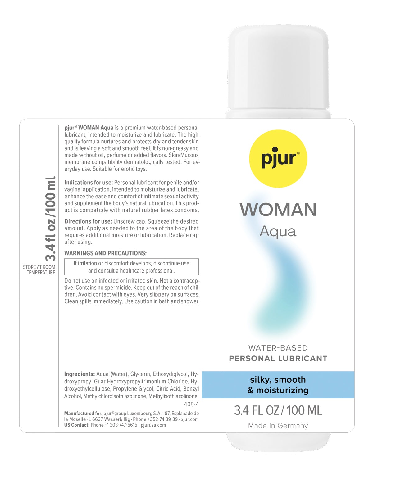 Pjur Woman Aqua Water Based Personal Lubricant - 100 ml Bottle